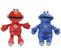 Elmo and Cookie Monster Soft Toys Sesame Street 12 Inch Mecha Builders Plush Toys