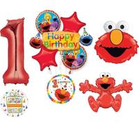 Elmo Sesame Street 1st Birthday Party Supplies Balloon Bouquet Decorations