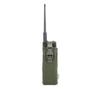 Elmon Elastic Radio Pouch - MOLLE Compatible, Open Top with Water-Repellent, MIL SPEC Fasteners, Bungee & Buckle (Olive Green, One Size)