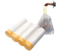Elmond Strong 30 Litre Bin Bags 30L Bin Liners 80 Counts - Tie Handle Bin Liner Recycled Unscented White Garbage Bags for 20L-30L Bins
