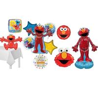 Elmo's Ultimate Birthday Party Supplies Foil Balloon Bouquet Decorations
