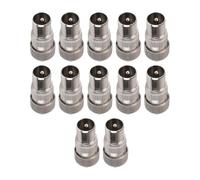 Elmsley 12 PCS Tv Aerial Connector,Coaxial Cable Connectors,F Connector Adaptor,R5x Female & 5x Male TV Aerial Coaxial Cable Connectors Adaptor,2 Female-to-Female Couplers,for RF Cable Aerial Plug