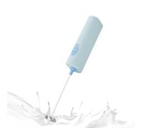 ELMWAY Compact Handheld Electric Milk Frother - Battery Operated Electric Whisk & Mixer for Coffee, Latte & Matcha, Portable and Easy to Use (2 × AA Batteries Required) - Light Blue
