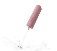 ELMWAY Compact Handheld Electric Milk Frother - Battery Operated Electric Whisk & Mixer for Coffee, Latte & Matcha, Portable and Easy to Use (2 × AA Batteries Required) - Pink