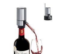 ELMWAY Electric Wine Aerator & Pourer with Storage Base - Stainless Steel Dispenser, Enhances Wine Flavor & Aroma, Durable Stainless Internal Conduit, Battery Operated (4 x AAA Required, Not Included)