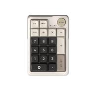ELMWAY KZZI K20 Wireless Mechanical Number Pad - Rechargeable Tri-Mode Numeric Keypad (Bluetooth/2.4G/USB-C), RGB Backlight, Aluminum Knob & Hot-Swappable - Starry Gray