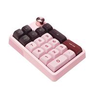 ELMWAY KZZI K20 Wireless Mechanical Number Pad Rechargeable Tri-Mode Numeric Keypad (Bluetooth/2.4G/USB-C), RGB Backlight, Aluminum Knob & Hot-Swappable - Pink Purple