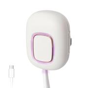 ELMWAY STB-031 Large-Capacity UVC Toothbrush Sanitizer by ELMWAY - Wall-Mounted or Portable UVC Holder with Drying Fan, Rose Gold Trim & USB Rechargeable - Fits Most Brush Heads - White