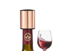 ELMWAY Vacuum Wine Stopper with Stainless Steel Shell, Reusable Pump Seal, Rose Golden