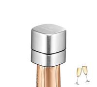 ELMWAY VinoLux Series Champagne Stopper Crafted by ELMWAY - Fits Champagne, Prosecco & Cava Bottles, Keeps Sparkling Wines Fresh and Fizzy - Reusable Stopper with Stainless Steel Shell (Silver)