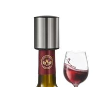 ELMWAY VinoLux Series Vacuum Wine Stopper by ELMWAY - Pump Seal with Stainless Steel Shell, Preserves Wine Freshness, Easy Removal & Reusable Design, for Home, Parties & Wine Lovers - Gunmetal
