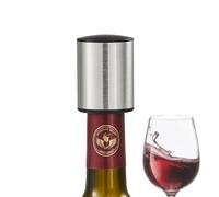 ELMWAY VinoLux Series Vacuum Wine Stopper - Pump Seal with Stainless Steel Shell, Preserves Wine Freshness, Easy Removal & Reusable Design, for Home, Parties & Wine Lovers - Silver