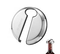 ELMWAY VinoLux Upgraded Dual-Side Magnetic Wine Foil Cutter - Stainless Steel Top, Durable ABS Body, Compact & Portable Design - Silver
