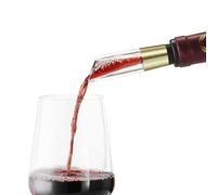 ELMWAY VinoLux Wine Aerator Pourer - Instant Aerator for Home & Travel - Fits Traditional Cork Bottles Only (NOT for Screw Cap Bottles) - Stainless Steel & Gold Finish