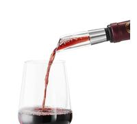 ELMWAY Wine Accessory - Wine Aerator Pourer for Cork Bottles Only (Not for Screw Cap Bottles), Enhances Flavor & Drip-Free Pour, Elegant Stainless Steel Accent - Silver