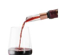 ELMWAY Wine Accessory - Wine Aerator Pourer for Cork Bottles Only (Not for Screw Cap Bottles), Enhances Flavor & Drip-Free Pour, Elegant Stainless Steel Accent - Rose Golden