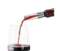 ELMWAY Wine Accessory - Wine Aerator Pourer for Cork Bottles Only (Not for Screw Cap Bottles), Enhances Flavor & Drip-Free Pour, Elegant Stainless Steel Accent - Gunmetal