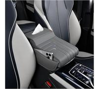 ELNas Car Center Console Armrest Pillow for Nissan DayZ Roox/Gloria Cedric/GTR GT-R, Auto Center Console Pad Leather Arm Rest Protector Cushion,Grey