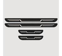 ELNas Car Stainless Steel Door Sill Stickers for BMW 2 Series F44 Gran Coupe 2020-2023, 4 Pcs Kick Plates Protector Outer Door Sill Scuff Cover,C Carbon Fiber