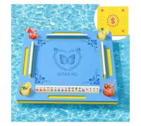 ELNDUXG Floating Mahjong Table for Pool 32 in NO Harsh Smell Double-Sided Printed Playing Cards and Mahjong On A Floating Table Suitable for Swimming Pools Hot Tubs Lakes and Beaches