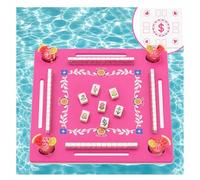 ELNDUXG Floating Mahjong Table for Pool 32 in NO Harsh Smell Double-Sided Printed Playing Cards and Mahjong On A Floating Table Suitable for Swimming Pools Hot Tubs Lakes and Beaches