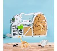 ELNMLHT Ant Farm Castle with Forage Box, Large Sand Ant Colony Observation Kit, Ant Viewing Habitat Science Kit, Science Educational Gift for Kids