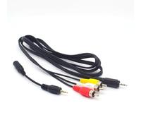 ELNONE 2.5 mm to RCA AV Camcorder Video Cable with RCA Straight Conversion Head,1.5M/5Feet 3RCA Male to 2.5mm Male Cable Audio Video AUX Cable for Smartphones,MP3,Tablets Speakers,Home Theater