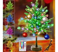 Elnsivo Bonsai Tree Small Christmas Tree for Table Decor-RGB