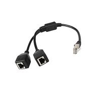 Elnwnnkc 1 to 2 Ways RJ45 LAN Ethernet Cable Female Splitter Connector Adapter Ethernet Splitter for Computer