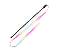 Elnwnnkc 10pieces / Set Cats Wand Toy Rainbow Color Double Sided Cats Teaser Wand Interactive Stick Toy Chasing Stick for Indoor Small Long Attachments