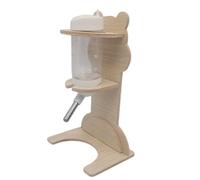 Elnwnnkc 125ml Water Bottle Feeder for Hamsters/Rabbits/Ferrets 4.2oz Water Dispenser Cartoon Bear Shape Stand Rodents Drinking Bottle