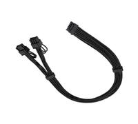 Elnwnnkc 16Pin to Double 8Pin Power Cable 12VHPWR for High End Graphics Card PVC Easy to Connecting GPU Power Cable for High Execution Visuals Card
