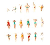 Elnwnnkc 25lots, Miniature Swimsuit People Figures, Assorted Poses, A