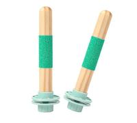 Elnwnnkc 2Pieces Bird Perch Stand for African Greys and Parrots Promotes Beaks and Nails Grinding Exercise Wood Stand Bird Chew Toy