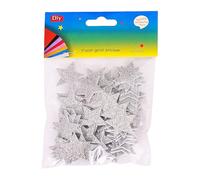 Elnwnnkc 60Pieces Glittering Star Sticker Adhesive Foam Sticker, Silver