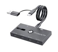 Elnwnnkc 6Port Type C USB Adapter Data Transfer and for and Keyboard Devices Connection Multiple Port USB Splitter Fast Data Transfer