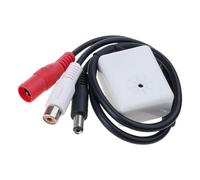 Elnwnnkc Advanced Sound Microphones for Security Systems, High Sensitivity Captures, Wide Area CCTV Pickup
