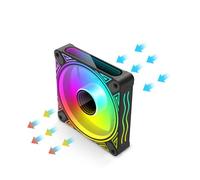Elnwnnkc Airflows 120mm ARGB Computer Case Cooling Fan with PWM Technology and Quiet Operate for Computer Builders ARGB PWM Case Fan