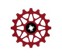 Elnwnnkc Bicycles Rear Derailleur Guide Wheel Aluminum Alloy Positive Negatives Toothed Guide Bearing Pulley with 2 Bushings Bicycles Rear Derailleur Pulley with Bushings