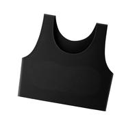 Elnwnnkc Breast Binder FTM Tran Seamless Invisible Bralette Elastic Chest Bra Pullover Tanks Top Women Transgender Transgender Tomboy Ftm Elastic Chest Binder Bra Pullover Tank Top