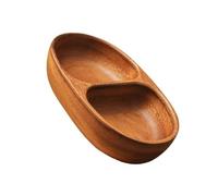 Elnwnnkc Candy Bowl Wood Divided Servings Tray Fruit Plate Appetizer Platter for for Farmhouse Kitchen Dining Room Easy to Use Wood Divided Serving Tray
