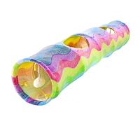 Elnwnnkc Cats Kitten Tunnel Tube Toy with Plush Ball Portable Interesting Rainbow Suitable for the Pet to Do Indoor Exerc Play Tents for Indoors