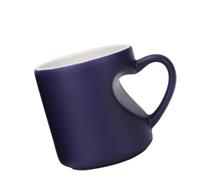 Elnwnnkc Ceramic Mug with Artistic Heart Handle Dishwasher Safe Color Changing Drinking Cup for Friend Heat Transfer Printing Tea Cup