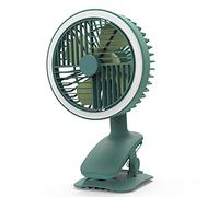 Elnwnnkc Clip on Fan 3 Speed Small Fan with Strong Clip & Desk USB Plug in for W/Sturdy Clamp LED Lamp for Camping H on Electric Plug in Battery Operated Desk