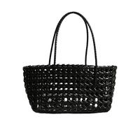 Elnwnnkc Contemporary Clear Vacation Bag with Reinforced Structure Woven Fashion Handbag for Offices Errands and Daily Time PVC Handbag
