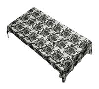 Elnwnnkc Decorative Black Embroidered Halloween Tablecloth Constructed From Smooth Polyester Fabric for Meals and Party Arrange Table Runner Eerie Party Table Deck