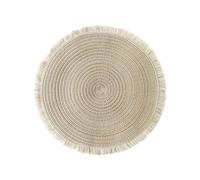 Elnwnnkc Decorative Round Placemat with Fine Tassels Border Craft From Soft Polyester Perfect for Family Gatherings Home Decoration Placemat