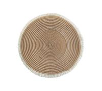 Elnwnnkc Decorative Round Placemat with Fine Tassels Border Craft From Soft Polyester Perfect for Family Gatherings Home Decoration Placemat
