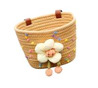 Elnwnnkc Detachable Boys Girls Bikes Front Handlebar Basket Soft Rope Woven Tricycle Bicycles Baskets for Girl and Boy Bicycles Front Handlebar for Outdoor