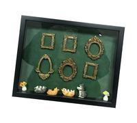 Elnwnnkc Diys Minis Museums Silhouetted Box, Shadows Box Frame Display Case, Personalize Photo Shadows Display with Figurine Personalize Diys Photo Memory Case